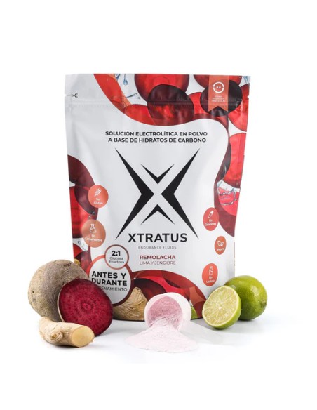 Xtratus Bebida Isotónica de Carbohidratos y Electrolitos con Nitrato (Remolacha).