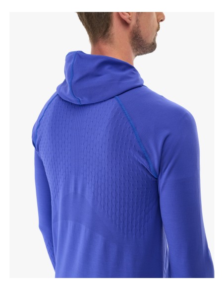 Sudadera Compressport 3D Thermo Seamless Hoodie Zip - Dazz Blue